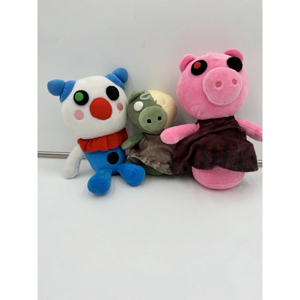 ROBLOX Piggy, Clowny, Zompiggy Plush Stuffed Toy Lot of 3 Piggy Missing Tag
